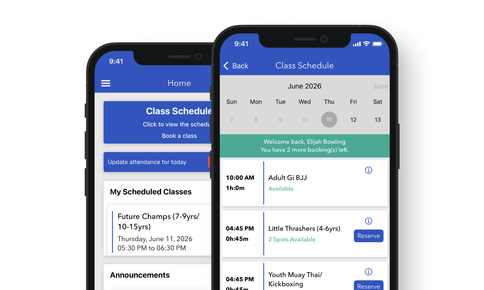 The Spark member app on a phone